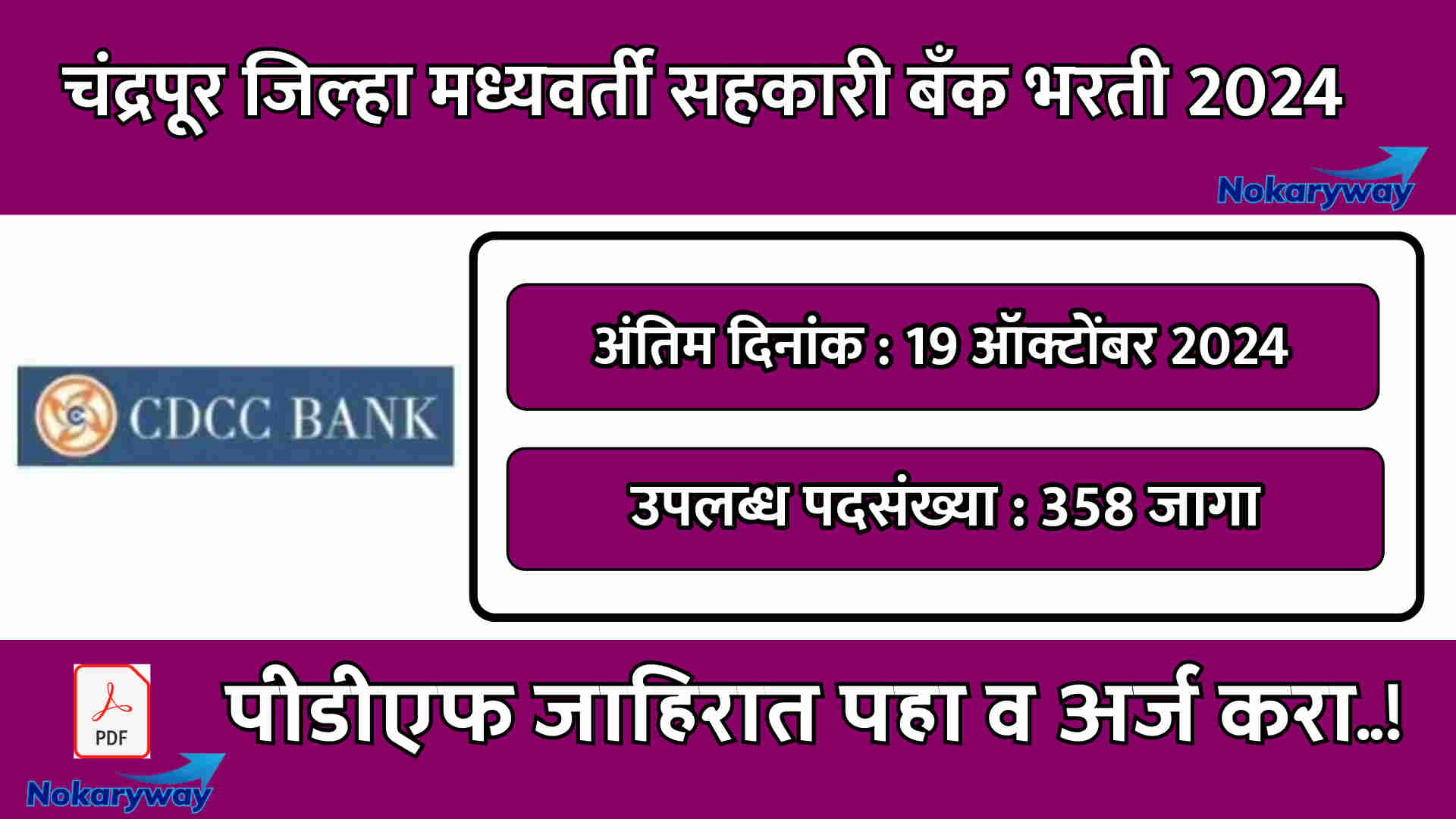 Chandrapur DCC Bank Bharti