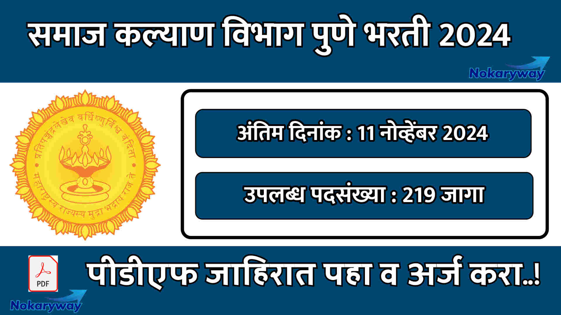 Samaj Kalyan Vibhag Bharti 2024
