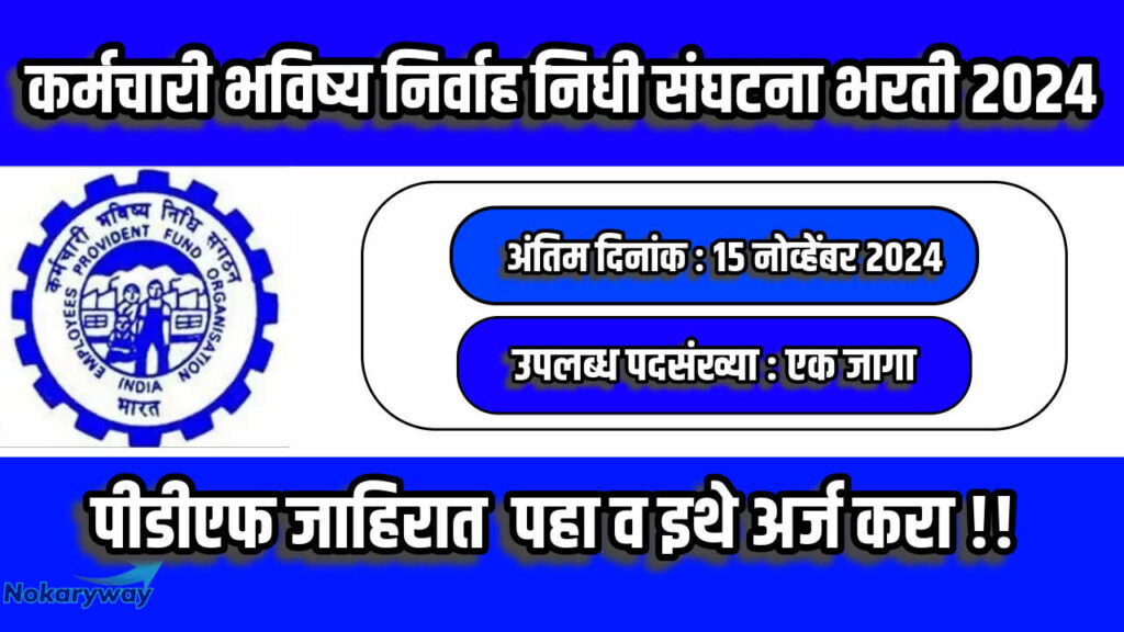 Employees Provided Fund Organization Bharti 2024