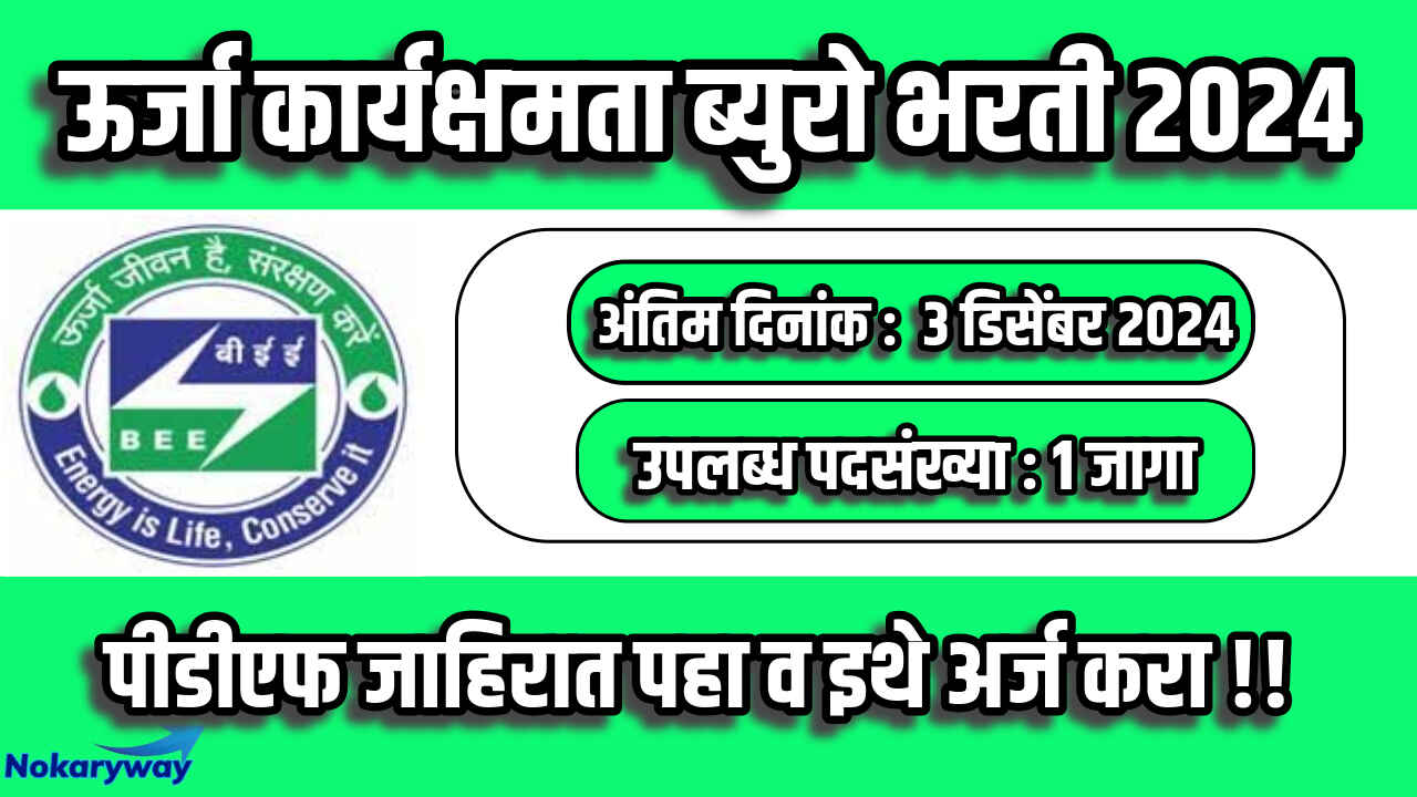Bureau Of Energy Efficiency Bharti 2024